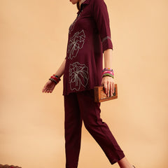 Embellished Tunic With Trousers