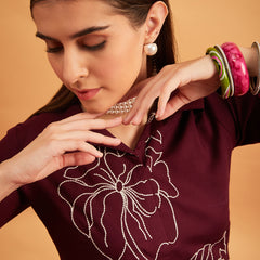 Embellished Tunic With Trousers