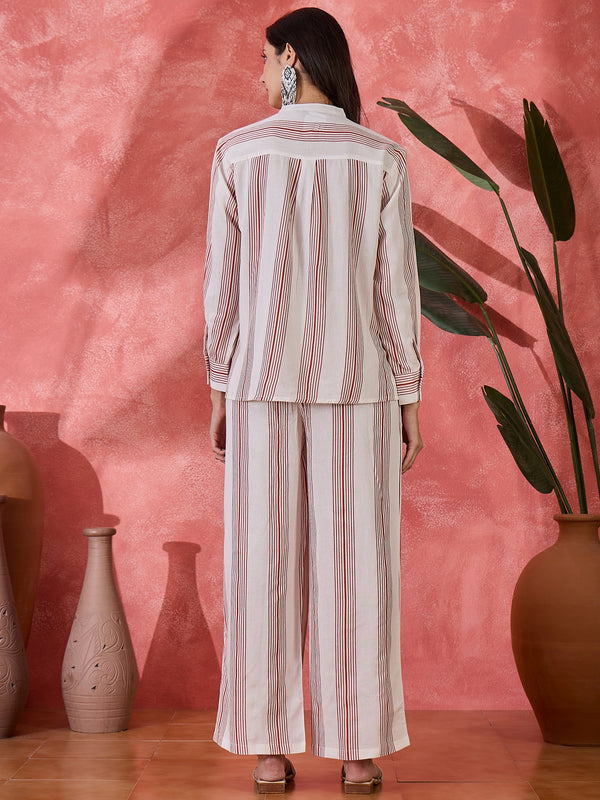 Pure Cotton Printed Shirt With Pant Co-Ords Set