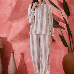 Pure Cotton Printed Shirt With Pant Co-Ords Set