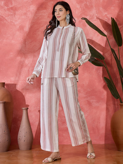 Pure Cotton Printed Oversize Shirt With Pant Co-Ords Set