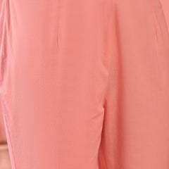 Floral Yoke Design  Pure Cotton Straight Kurta With Trouser And Dupatta