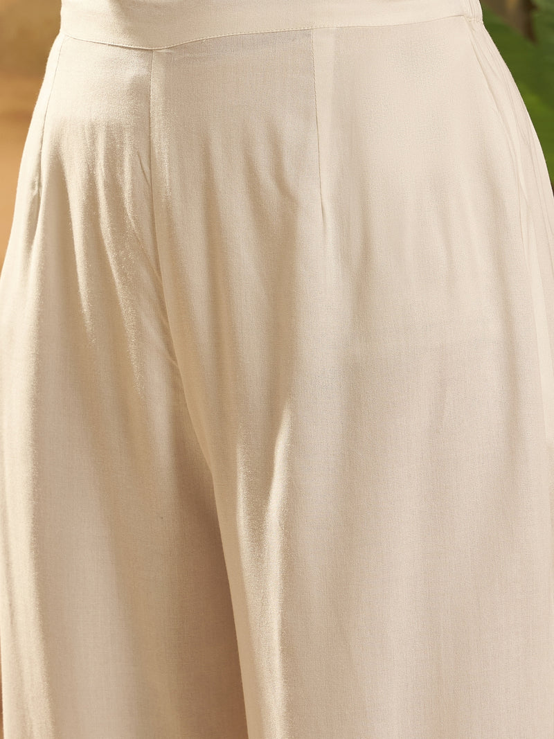 Women Embroidered Front Cut Kurta With Trouser