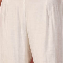 Embroidered Front Cut Straight Kurta With Trousers