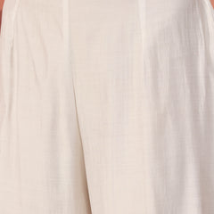Embroidered Front Cut Straight Kurta With Trousers