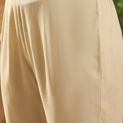 Mandarin Collar Thread Work Straight Kurta With Trouser