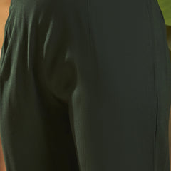 Mandarin Collar Thread Work Straight Kurta With Trouser