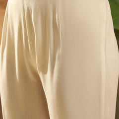 Floral Embroidered V-Neck Thread Work Side Pocket Straight Kurta With Trousers