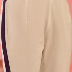 Geometric Printed V-Neck  Pure Cotton A-Line Kurta With Trouser
