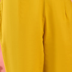 Embroidered Pure Cotton Straight Kurta With Trousers & Dupatta