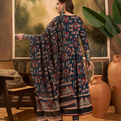 Pure Cotton Women Floral Print Flared Kurta Set
