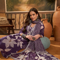 Floral Printed Pure Cotton Straight Kurta Trousers With Dupatta