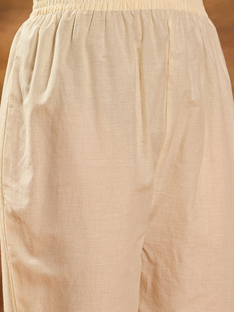 Women Floral Embroidered A-Line Kurta With Trousers & Dupatta