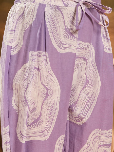 Women Floral Printed A-Line Kurta & Trousers