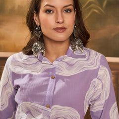 Women Floral Printed A-Line Kurta & Trousers