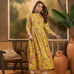 Floral Printed Anarkali Kurta