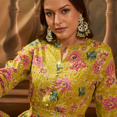 Floral Printed Anarkali Kurta