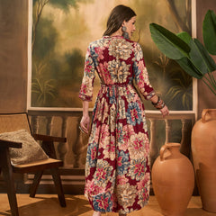 Women Floral Printed Anarkali Kurta