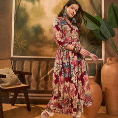 Women Floral Printed Anarkali Kurta