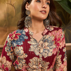 Women Floral Printed Anarkali Kurta