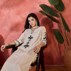 Pure Cotton Embroidered Straight With Palazzo  Kurta Set