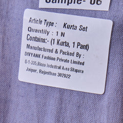 Purple  Sleeveless Mirror Work Kurta Set