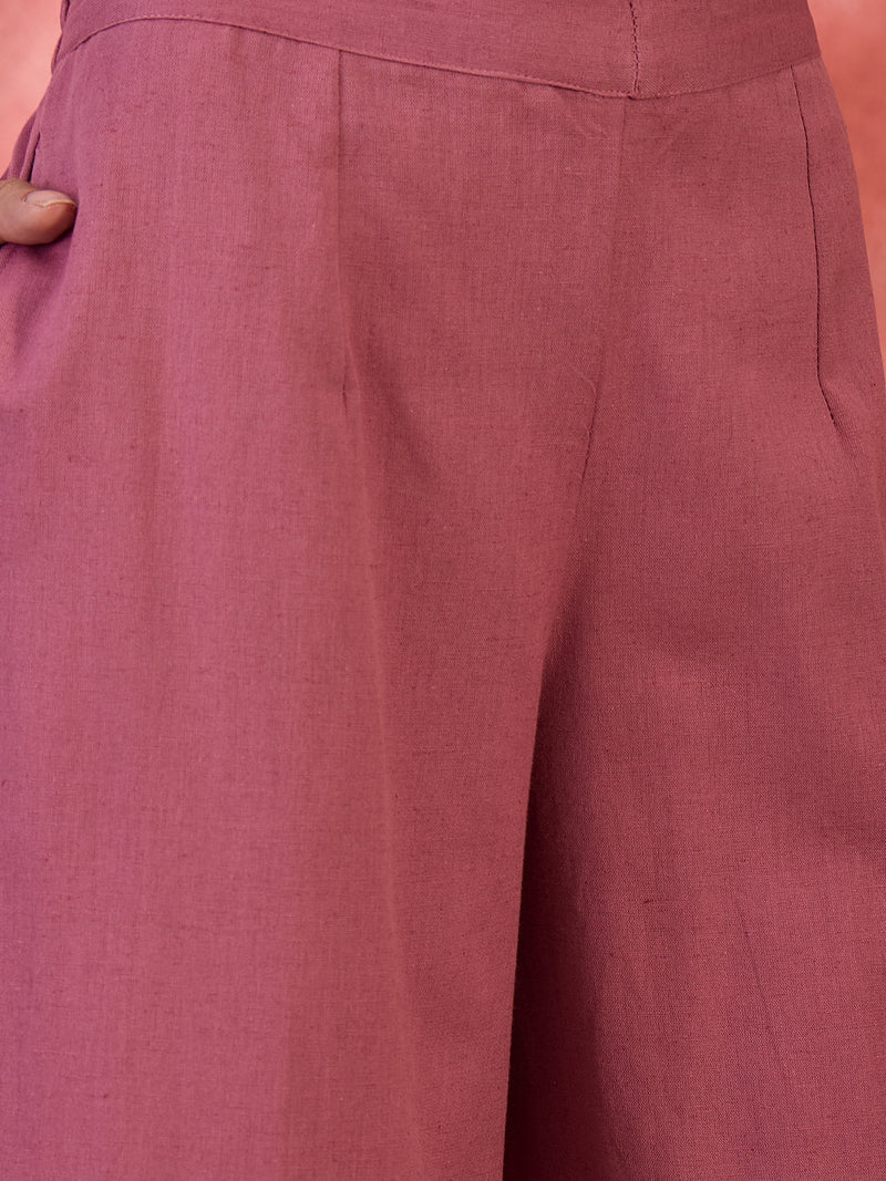 Sleeveless Mirror Work Kurta Set
