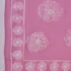 Mauve Floral Embroidered Kurta Set with Dupatta