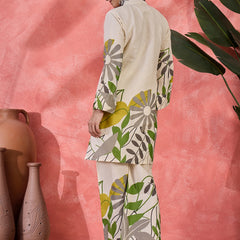 Floral Printed Pure Cotton Straight Kurta With Palazzo