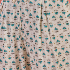Floral Printed With Thread Work Embroidered Kurta With Trousers & Dupatta