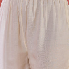Floral Printed With Thread Work Embroidered Kurta With Trousers & Dupatta