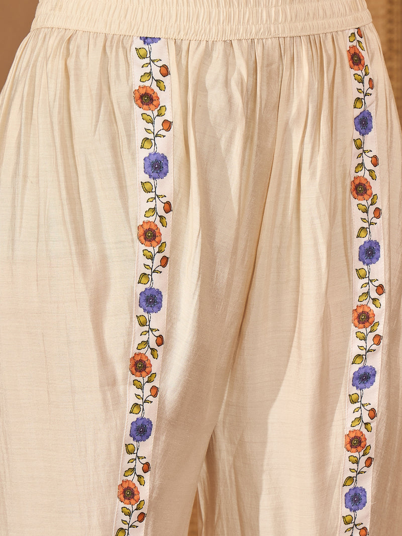 Floral Printed Tunic With Dhoti Pant Co-Ords Set