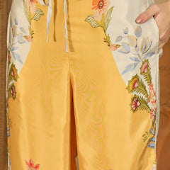 Embroidered & Printed Crepe  Lining in Kurta With Pant Co-Ords