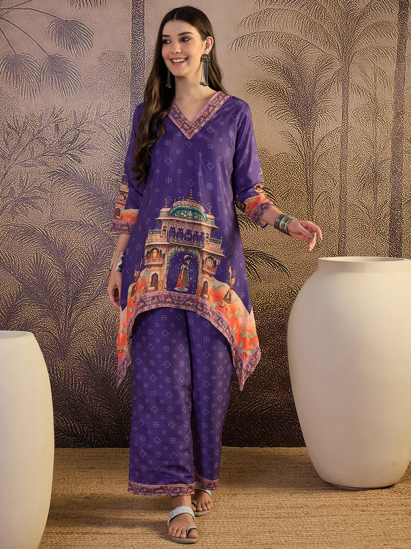 Floral Printed & Lining in Kurta With Pant Co-Ords