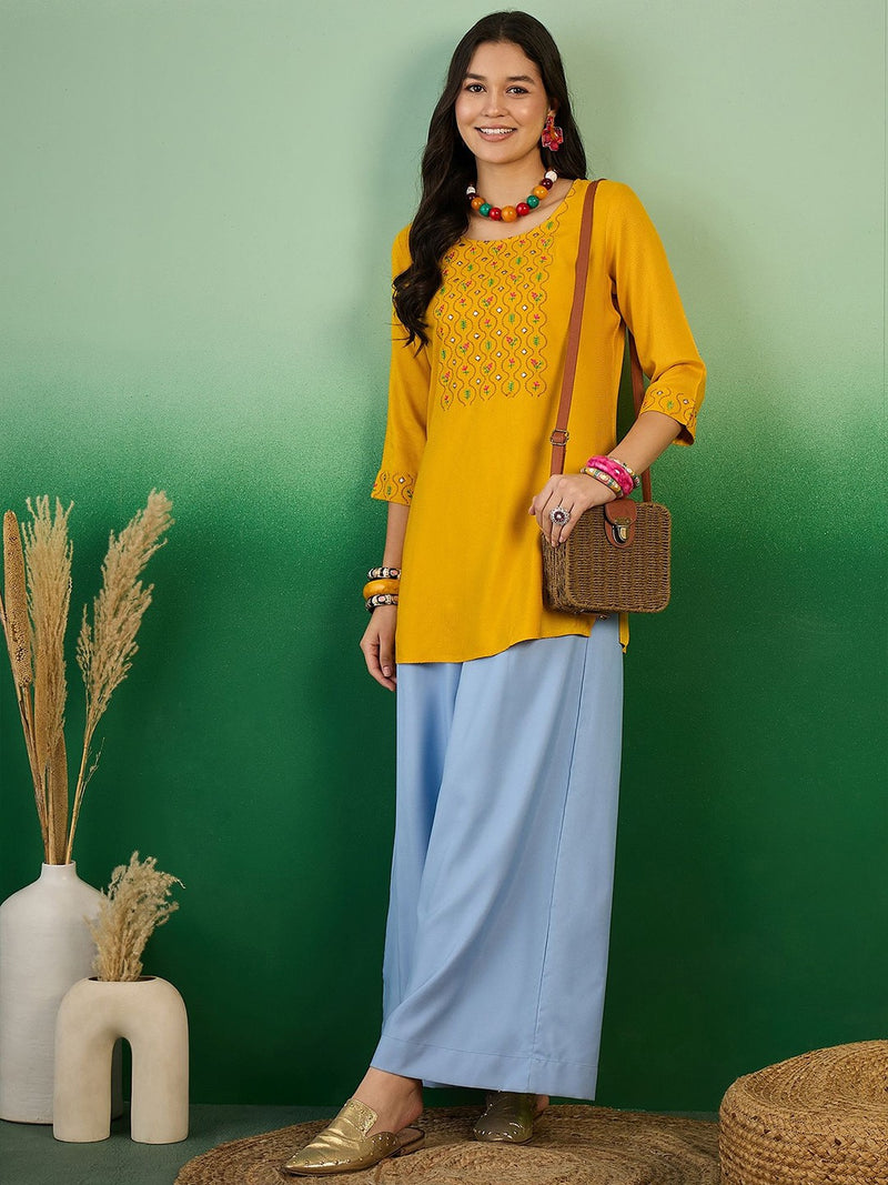 Embroidered Straight Kurtis