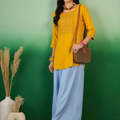 Embroidered Straight Kurtis