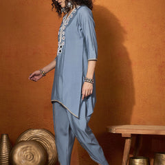 Embroidered Tunic With Trouser Co-Ords
