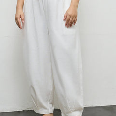 Linen Cotton Balloon Fit Trousers