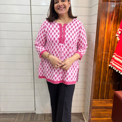Floral Printed Straight Kurti