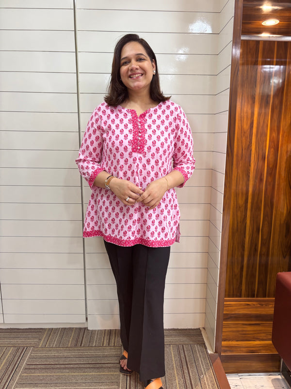 Floral Printed Straight Kurti