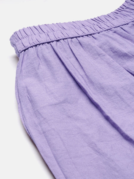 Pure Cotton Floral Embroidered Kurta with Trouser & Dupatta Kurta Set