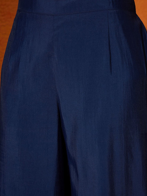 Floral Embroidered Mirror Work Regular A-Line Kurta Sets