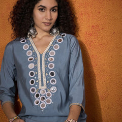 Embroidered Tunic With Trouser  Co-Ords