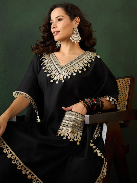 Women Embroidered Kaftan With Trouser