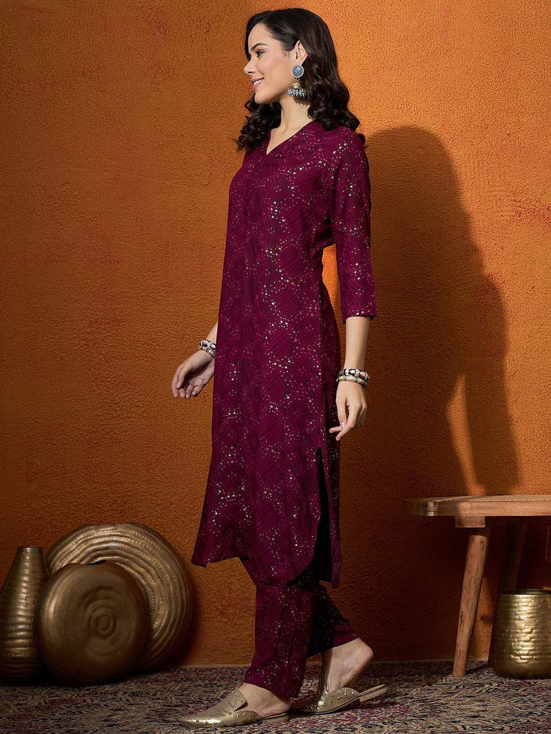 Women Printed Straight Kurta With Trouser