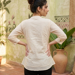 Floral Embroidered Staright Short Kurti
