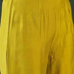 Embroidered Kurta & Palazzo With Bag Kurta Set