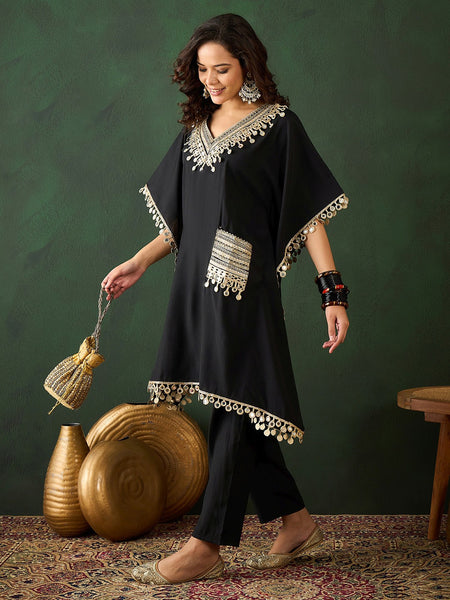 Women Embroidered Kaftan With Trouser