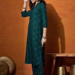 Women Printed Kurta With Trousers