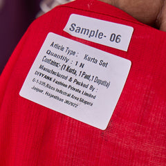 Red Embroidered Kurta Set with Pants and Dupatta